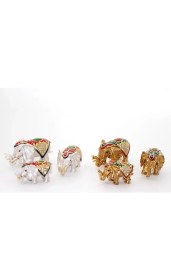 Resim Swaroski Taşlı 3'lü Fil Figürü ALK1893 