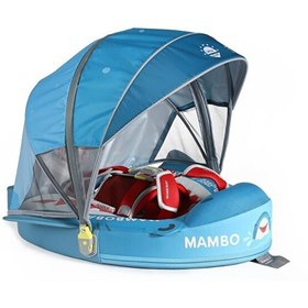 Resim Mambobaby Emniyetli Gölgelikli Ve Ayak Destekli Yüzme Simidi - Köpekbalığı 