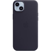 Resim APPLE iPhone 14 Plus MagSafe Özellikli Deri Telefon Kılıfı Mürekkep&nb 