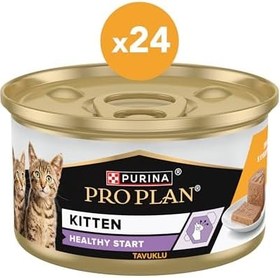 Resim Purina Pro Plan Yavru Kediler için Tavuklu Yaş Kedi Maması Konserve 85gr x 24 Adet 