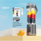 Resim Tongdashop Gri Nıj Usb Şarjlı Taşınabilir Blender: Güçlü Motor, Kompakt Smoothie Karıştırıcı 