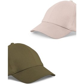 Resim Unisex Haki Ve Taş Rengi 2'li Beyzbol Şapka Seti - Unisex Haki - Taş Rengi 