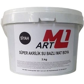 Resim M1 ART Süper Akrilik Su Bazlı Mat Boya 3.kg Ahşap Tuval Serami 