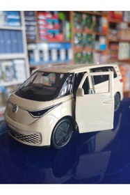 Resim OYUNCAKSAHİLİ Volkswagen ID Buzz 2023 Model 1:36 Ölçek Metal Araba Koleksiyon Demir Minibüs Krm 