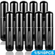 Resim [1/5/10 Adet Doldurulabilir Mini Parfüm Şişeleri] 1/5/10 Adet LuxePerfume Doldurulabilir Metal Şişeler, 5ml Taşınabilir Seyahat Atomizörü, Mini Parfüm Örnek Şişeleri, Kokusuz, PVC İçermez 