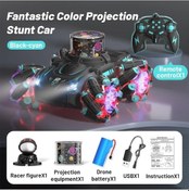 Resim Sürüklenme Rc Araba 4wd 2.4g Rc Projeksiyon Oyuncak Arabalar Uzaktan Kumanda Blackblue 1704v 