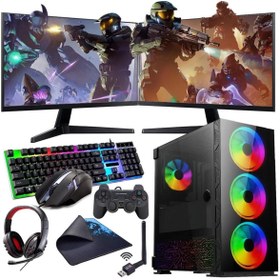 Resim I7 11700F 16GB 240GB SSD 1TB HDD 6GB GTX1660S Çift 24" Monitörlü (Gaming SET) Rogame