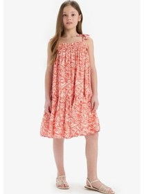 Resim DeFacto Kız Çocuk Askılı Çiçek Desenli Yazlık Elbise Y6957A625SMRD188 