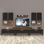 Resim Decoraktiv Ekoflex 8da Mdf Silver Tv Ünitesi Tv Sehpası - Ceviz - Siyah 