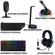 Resim Razer Blackwidow v3 Tenkeyless Türkçe + HDS Blackshark v2 X + Base Station v2 Chroma + Seiren Mini + Bungee v3 Chroma + Trust GTX764 Glide-Flex RGB XXL Bundle 
