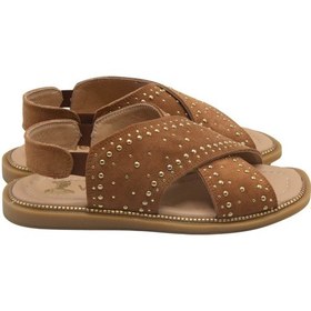 Resim Kadın Süet Deri Taba Espadril Sandalet 2512204y Taba 