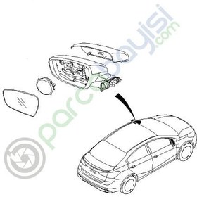 Resim Kia Cerato Dikiz Ayna-Sol (2016-2018) Orjinal | 87610A7Bc0 