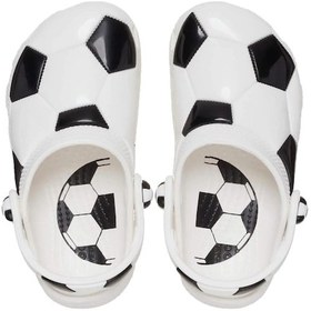 Resim 210023-103 Crocs Classic Soccer Ball Clog T Çocuk Terlik Beyaz 210023-103 Beyaz Siyah 