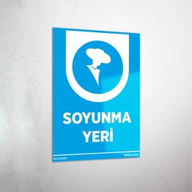 Resim Kadın Soyunma Yeri Levhası - 60x90 cm / Kompozit 