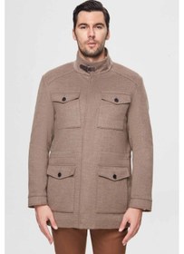 Resim Twn Slim Fit Vizon Düz Çıkarılabilir Kürklü Kaban 3eck777300551 VIZON Vizon 
