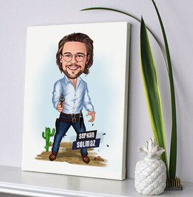 Resim Kibar Kovboy Karikatürlü Kanvas Tablo 