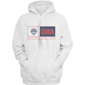 Resim Usateamfans U.s.a Basketball Hoodie 