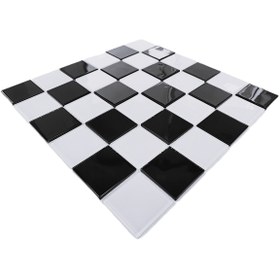 Resim MozaiKristaL Tüm yüzeyler için 48x48x4mm. Siyah-Beyaz Damalı, 30x30cm. Fileli Kristal Mozaik (11 File=1m2 Fiyatı) 