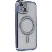 Resim 14 Kılıf Joke Simli Magneticsafe Kılıf - MAVI-(5796) 