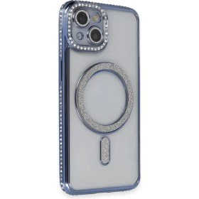 Resim 14 Kılıf Joke Simli Magneticsafe Kılıf - MAVI-(5796) 