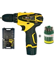 Resim Banco 12 V 1.5 Ah Yedek Akülü Şarjli Vidalama ve Bosch Uç Seti 