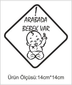 Resim Ramak Arabada Bebek Var Sticker 