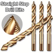 Resim Krom Merdivenli Spiral Matkap, M35 Yüksek Hız Çeliği Düz Saplı Matkap 3-13mm, Sertleştirme Metal Paslanmaz Çelik için 