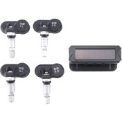 Resim Quartz Realm USB Güneş Enerjisi Lastiği Basınç Izleme Sistemi Kablosuz Araba Tpms LCD Dahili Sensörlü Ekran Basınç Alarmı (Yurt Dışından) 