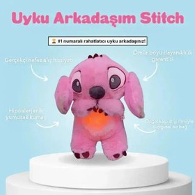Resim Nefes Alan Stitch Uyku Arkadaşı - Pembe 