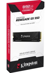 Resim Kingston Srng2d/8t1 8 Tb 14800-14000mb/s Renegate G5 Pcıe Gen5 22x80 M.2 Ssd Harddisk 