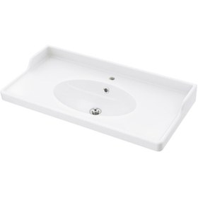 Resim HOMHET Rattvıken, Tekli Lavabo, 100x49x6 Cm, Beyaz 