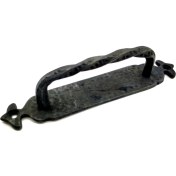 Resim Antika Tarz Dekoratif Pirinç Burgulu Çekme Kol - 205X33 Mm, Oksit 