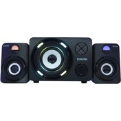 Resim Sp-214 Total 11W Rms 7 Farklı Renk Titreşimli Led 2+1 Multimedia Speaker Dark