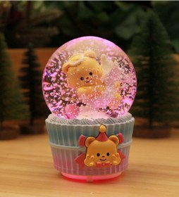 Resim Melek Ayıcık Işıklı Ve Müzikli Kar Küresi Büyük Boy - A 