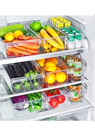 Resim Nandy Home Midi Tall Clear Buzdolabı & Dolap Içi Düzenleyici Organizer 3 Adet Şeffaf 