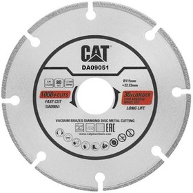 Resim Cat Da09051 115mm Profesyonel Çelik, İnox, Demir Elmas Metal Kesme Diski Soketli, Aralıklı Kenar 