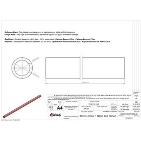 Resim IBRAS 65761 3 KAT POLYESTERLİ SİLİKON 30MM DÜZ HORTUM 1 MT 