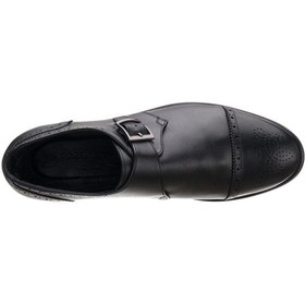 Resim 45-46-47-48-49-50 Numara Ayc71 Siyah Dana Derisi İç Dış %100 Deri Tokalı Erkek Klasik Ayakkabı Kundura Siyah Deri 