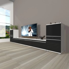 Resim Decoraktiv Eko 9200T Mdf Tv Ünitesi Tv Sehpası - Beyaz - Siyah 