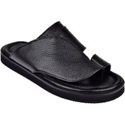 Resim KARAYEL Hakiki Deri Parmak Arası Erkek Terlik PLM-K001 SİYAH 