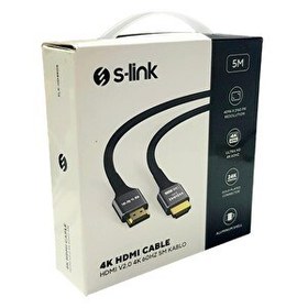 Resim S-Link SLX-HD4K05 4K 60 Hz 5 M V2.0 HDMI Kablo 