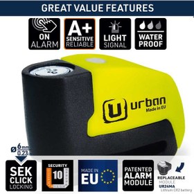 Resim Urban Securıty Ur6 Alarmlı Dısk Kılıdı 6mm Pim 6mm 