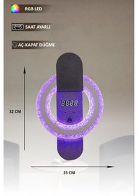 Resim Eray Aydınlatma T8239 Siyah Rgb Led Avize Siyah 