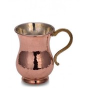 Resim TURNA BAKIR Kordonsuz Maşrapa El Dövme 300 ml Kırmızı Turna0451-1 
