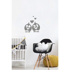 Resim Eyba Sticker Aşık Kuşlar Priz Sticker-Oto STICKER-18X18CM 