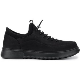 Resim Tamer Tanca Erkek Hakiki Deri Siyah Nubuk Sneakers & Spor Ayakkabı 298 9169-f412 Erk Ayk Y25 Sıyah Nbk Siyah 