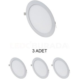 Resim Cata Ct-5169 Slim Led Panel 18w Beyaz - 3 Lü Paket Beyaz 
