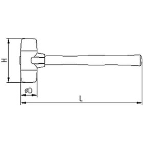 Resim İzeltaş Plastik Çekiç Ahşap Saplı 50 Mm 