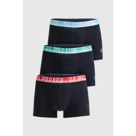 Resim U.S. Polo Assn. Erkek Lacivert Boxer İç Giyim Standart Kalıp Düz Desenli 50326502-VR033 
