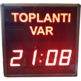 Resim Kumandalı Toplantı Var Kronometre Tabelası (Kasa: 35x35 cm) 